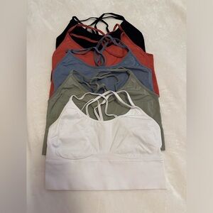 NWOT Evercute Cross Back Long Line Sports Bra (5 Pack)